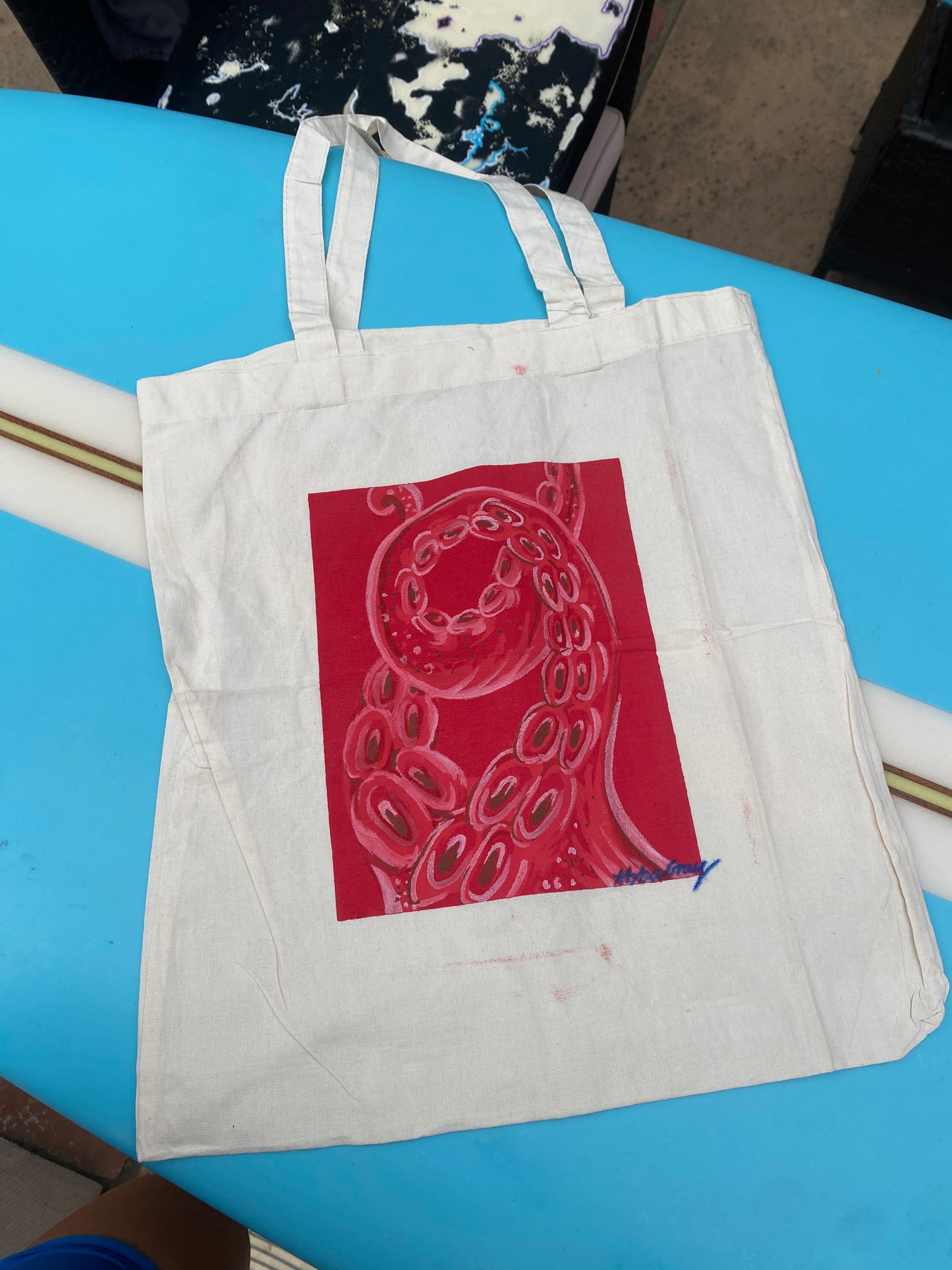 Red Octo Tote